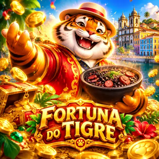 Tela do jogo do tigrinho com símbolos de fortuna