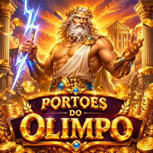 Tela do Gates of Olympus com o Zeus e joias gregas